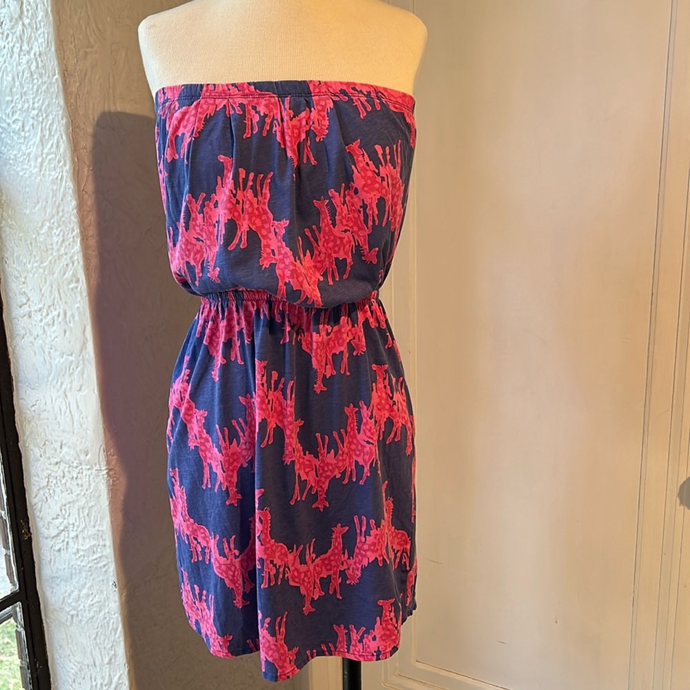 Lilly Strapless Giraffe Dress